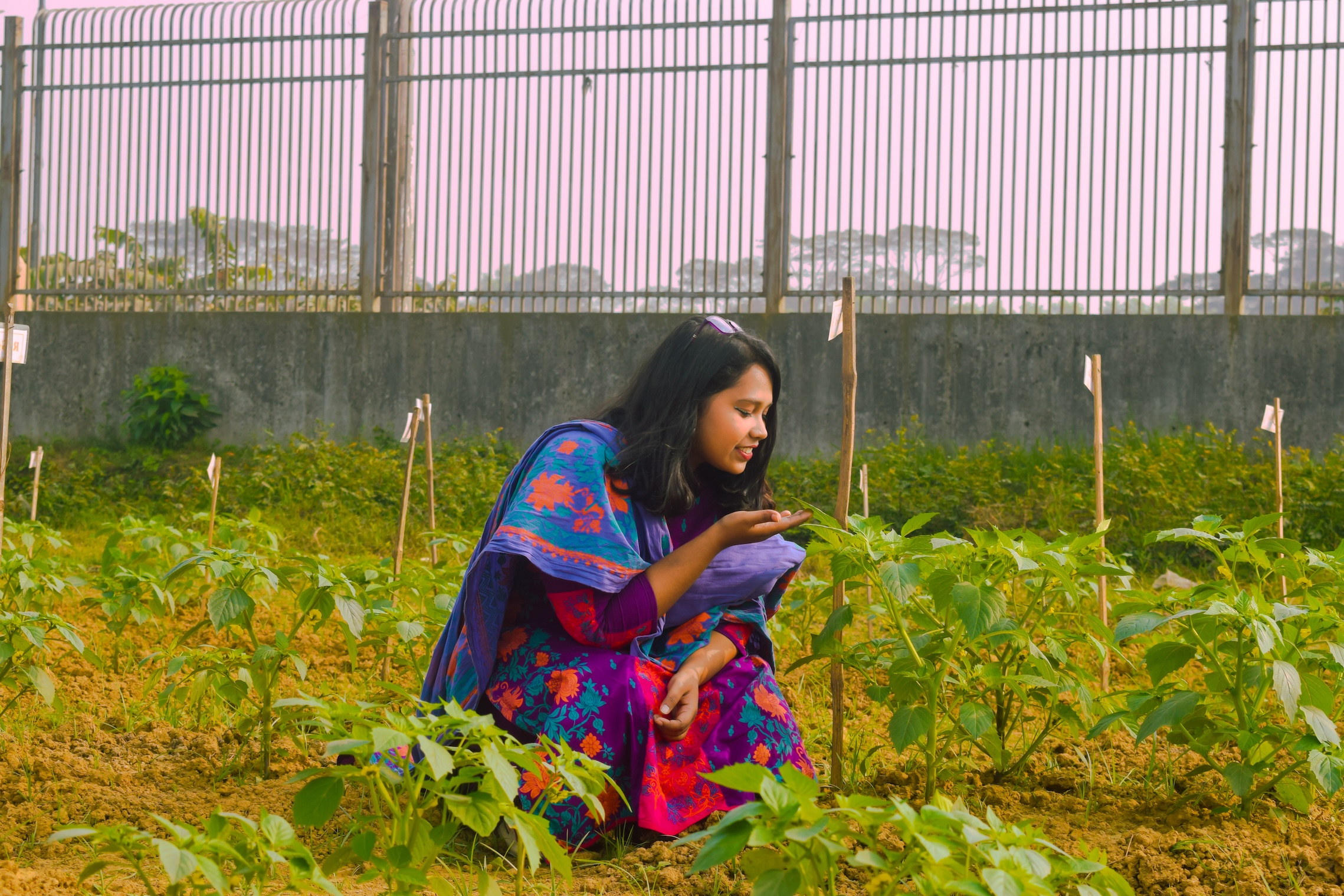 Nusrat Huda in the field